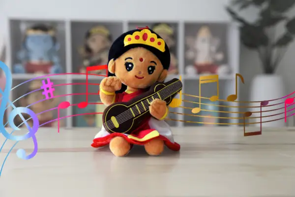 Graceful Saraswati Plush – Musical Blessings (Small 7")